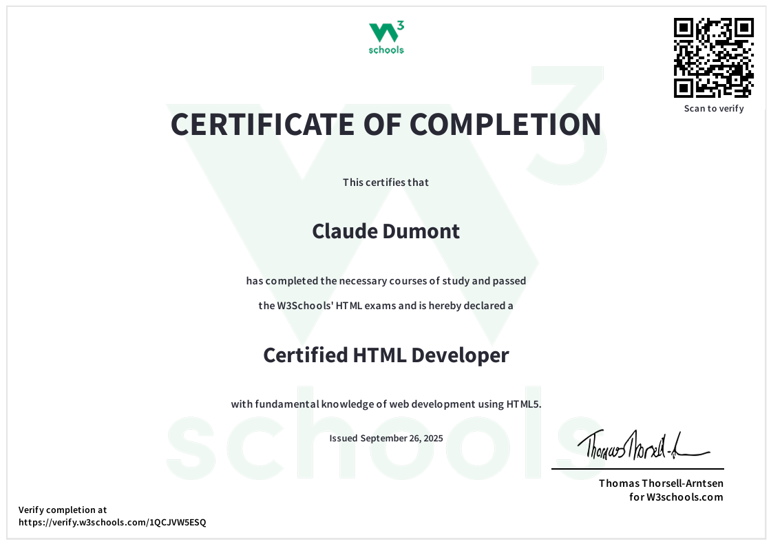 HTML Developer HTML Developer